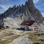 Wide panorama from above the Rifugio Locatelli